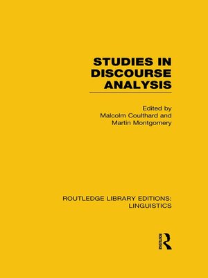 cover image of Studies in Discourse Analysis (RLE Linguistics B